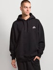 AIR SPACE Oversize Embroidered Hoodie, Black product photo View 02 S
