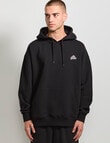 AIR SPACE Oversize Embroidered Hoodie, Black product photo View 05 S