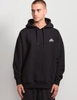 AIR SPACE Oversize Embroidered Hoodie, Black product photo View 05 S