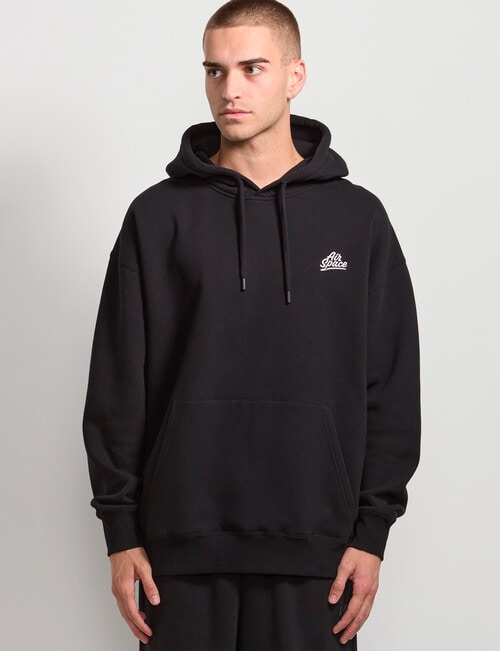 AIR SPACE Oversize Embroidered Hoodie, Black product photo View 05 L