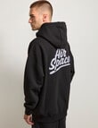 AIR SPACE Oversize Embroidered Hoodie, Black product photo View 07 S