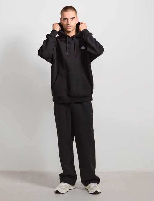 AIR SPACE Oversize Embroidered Hoodie, Black product photo View 09 L