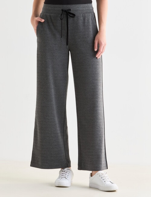 Whistle Wide Leg Ponte Pant, Charcoal product photo