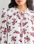 Whistle Shadow Ruffle Blouse, Floral Ivory product photo View 04 S