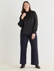 Whistle Hammered Satin Blouse, Black product photo View 13 S