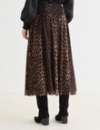 Whistle Smocked Waist Skirt, Animal Print product photo View 02 S