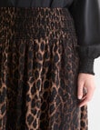 Whistle Smocked Waist Skirt, Animal Print product photo View 04 S