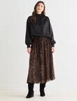 Whistle Smocked Waist Skirt, Animal Print product photo View 05 S