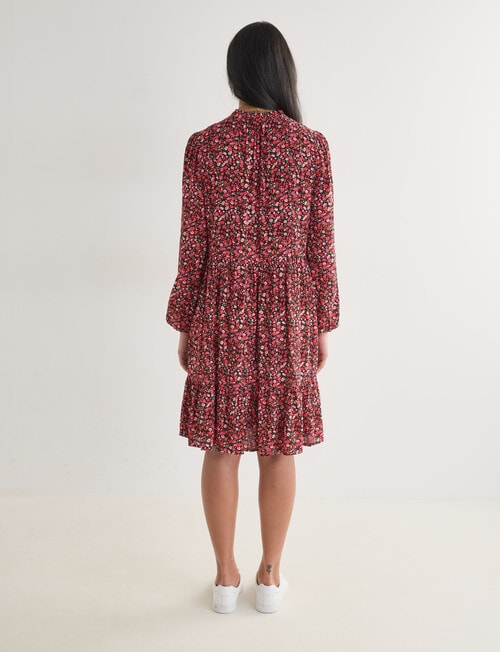 Whistle Tiered Dress Ditsy Floral, Shorter Length, Floral Pink product photo View 02 L