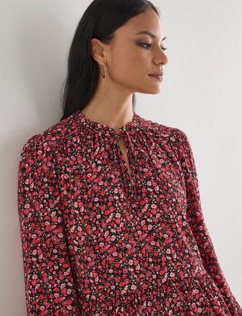 Whistle Tiered Dress Ditsy Floral, Shorter Length, Floral Pink product photo View 04 L