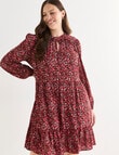 Whistle Tiered Dress Ditsy Floral, Shorter Length, Floral Pink product photo View 12 S