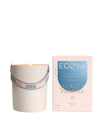 Ecoya Ceramic Candle, Sea Salt & Pineapple, 400g product photo