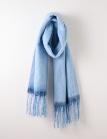 Boston + Bailey Tone Tassel Blanket Scarf, Blue & Dark Blue product photo