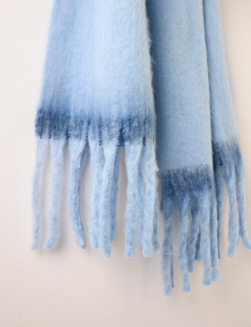 Boston + Bailey Tone Tassel Blanket Scarf, Blue & Dark Blue product photo View 02 L