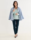 Ella J Lattice V-Neck Knit Jumper, Mint Melange product photo View 03 S