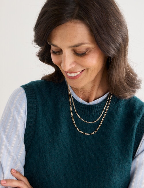 Ella J Crew Neck Button Detail Vest, Petrel product photo View 04 L