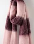 Boston + Bailey Stripe Tassel Scarf, Pink & Burgundy product photo View 02 S