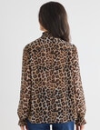 Ella J Animal Ruffle Top, Animal product photo View 02 S
