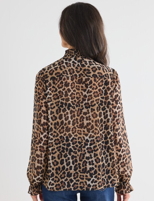 Ella J Animal Ruffle Top, Animal product photo View 02 L
