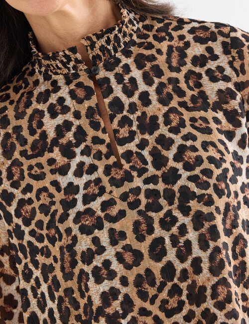 Ella J Animal Ruffle Top, Animal product photo View 04 L