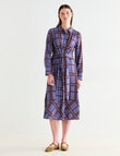 Jigsaw Oxford Shirt Dress, Plum Check product photo View 03 S