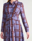Jigsaw Oxford Shirt Dress, Plum Check product photo View 06 S