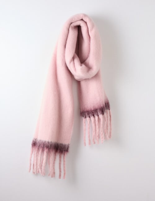 Boston + Bailey Tone Tassel Blanket Scarf, Pink & Burgundy product photo