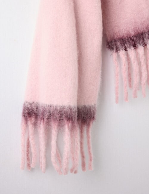 Boston + Bailey Tone Tassel Blanket Scarf, Pink & Burgundy product photo View 02 L