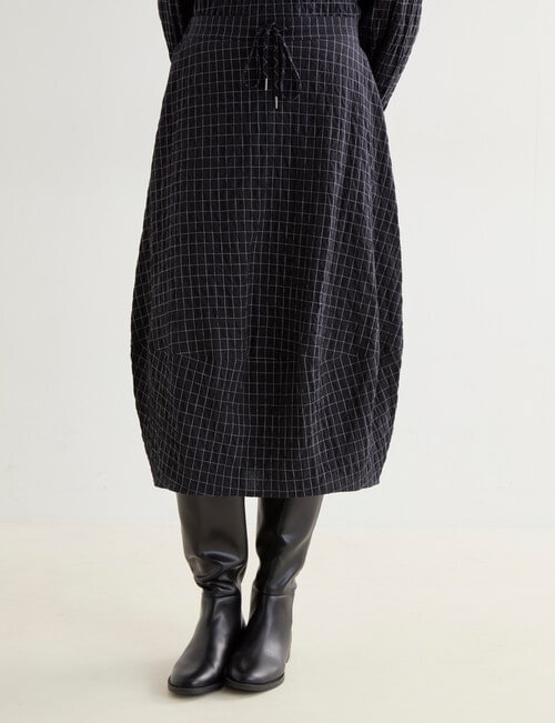 Jigsaw Glaze Cocoon Skirt, Black White Window product photo
