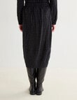 Jigsaw Glaze Cocoon Skirt, Black White Window product photo View 02 S