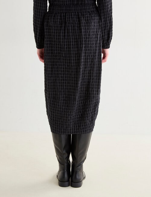 Jigsaw Glaze Cocoon Skirt, Black White Window product photo View 02 L