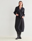 Jigsaw Glaze Cocoon Skirt, Black White Window product photo View 03 S