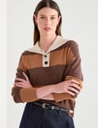 Jigsaw Beaufort Polo Sweater, Camel product photo
