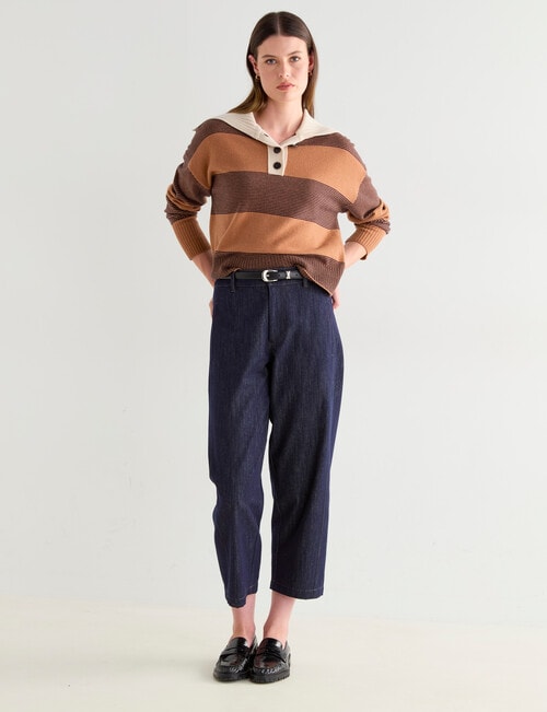 Jigsaw Beaufort Polo Sweater, Camel product photo View 03 L