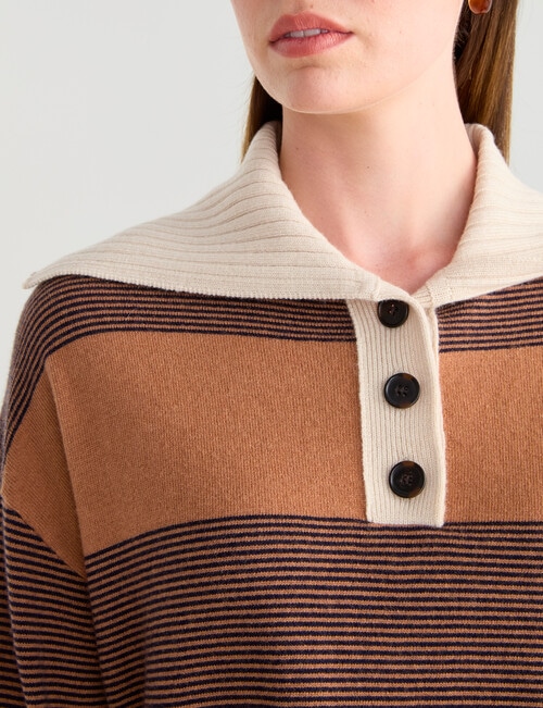 Jigsaw Beaufort Polo Sweater, Camel product photo View 04 L
