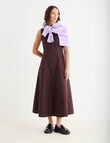 Mineral Reiko Midi Denim Dress, Ground Coffee product photo View 03 S