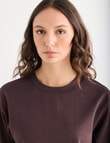 Mineral Boxy Crop Shortsleeve Tee, Ground Coffee product photo View 04 S