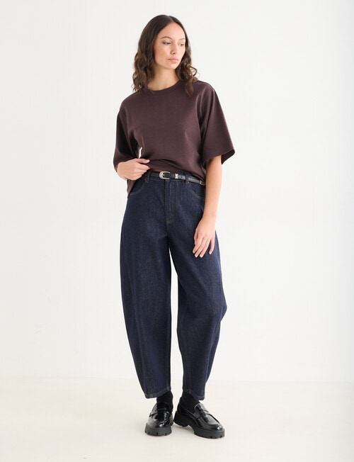 Mineral Boxy Crop Shortsleeve Tee, Ground Coffee product photo View 06 L