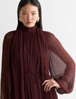 State of play Leia Mini Dress, Dark Cherry product photo View 04 S
