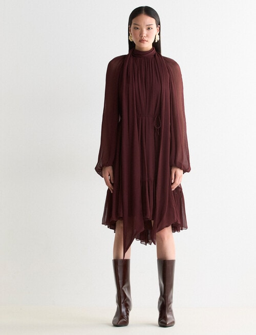 State of play Leia Mini Dress, Dark Cherry product photo View 05 L