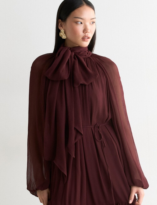 State of play Leia Mini Dress, Dark Cherry product photo View 09 L