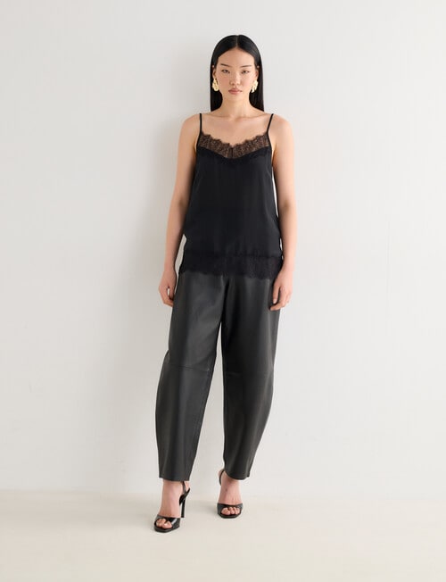 State of play Silk Lace Cami, Black product photo View 03 L