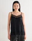 State of play Silk Lace Cami, Black product photo View 06 S