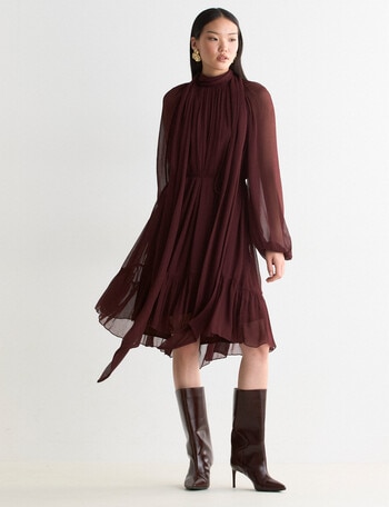 State of play Leia Mini Dress, Dark Cherry product photo