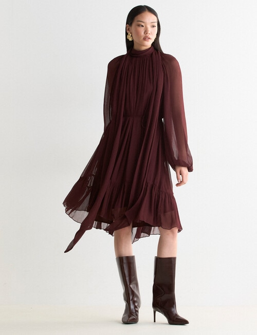 State of play Leia Mini Dress, Dark Cherry product photo