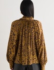 State of play Octavia Blouse, Tortoiseshell Print product photo View 02 S