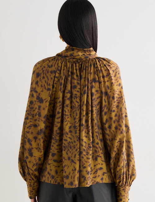 State of play Octavia Blouse, Tortoiseshell Print product photo View 02 L