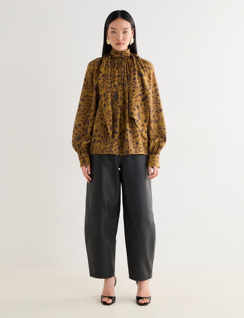 State of play Octavia Blouse, Tortoiseshell Print product photo View 03 L