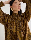 State of play Octavia Blouse, Tortoiseshell Print product photo View 06 S
