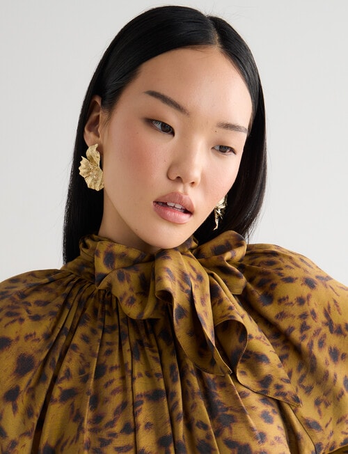 State of play Octavia Blouse, Tortoiseshell Print product photo View 08 L